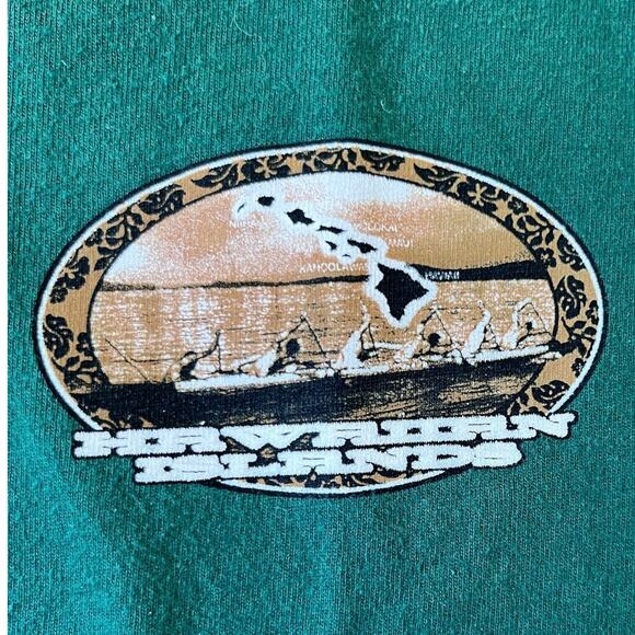 Maui Hawaiian Island’s Hunter Kelly Green T-Shirt Mens Size XL EUC Vintage - Picture 3 of 9